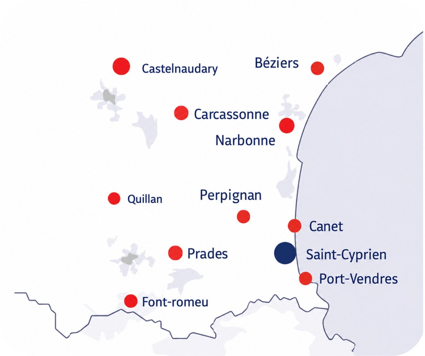 Carte des agences